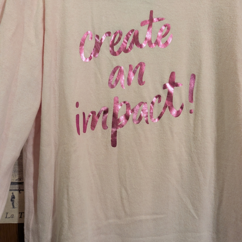 Xersion Pink Graphic Sweatshirt - Picture 3 of 7